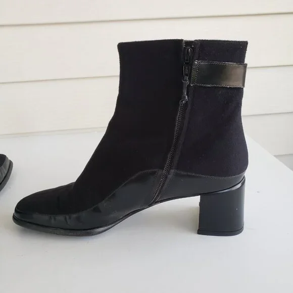 Sold On Ebay-Salvatore Ferragamo Black Cashmere calf leather ankle ANTONIA boots - Picture 9 of 16